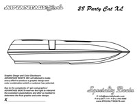 28 Party Cat XL Boat Blank